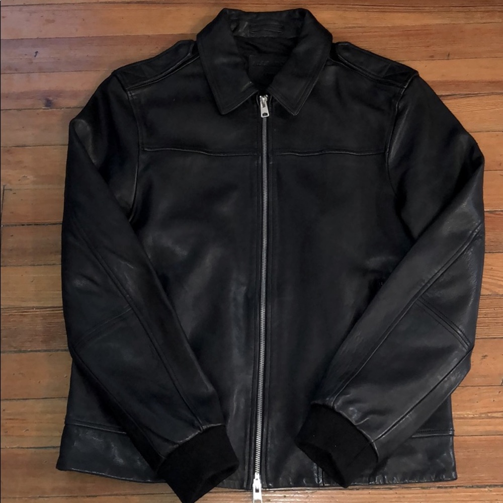 All Saints Leather Jacket - size Large